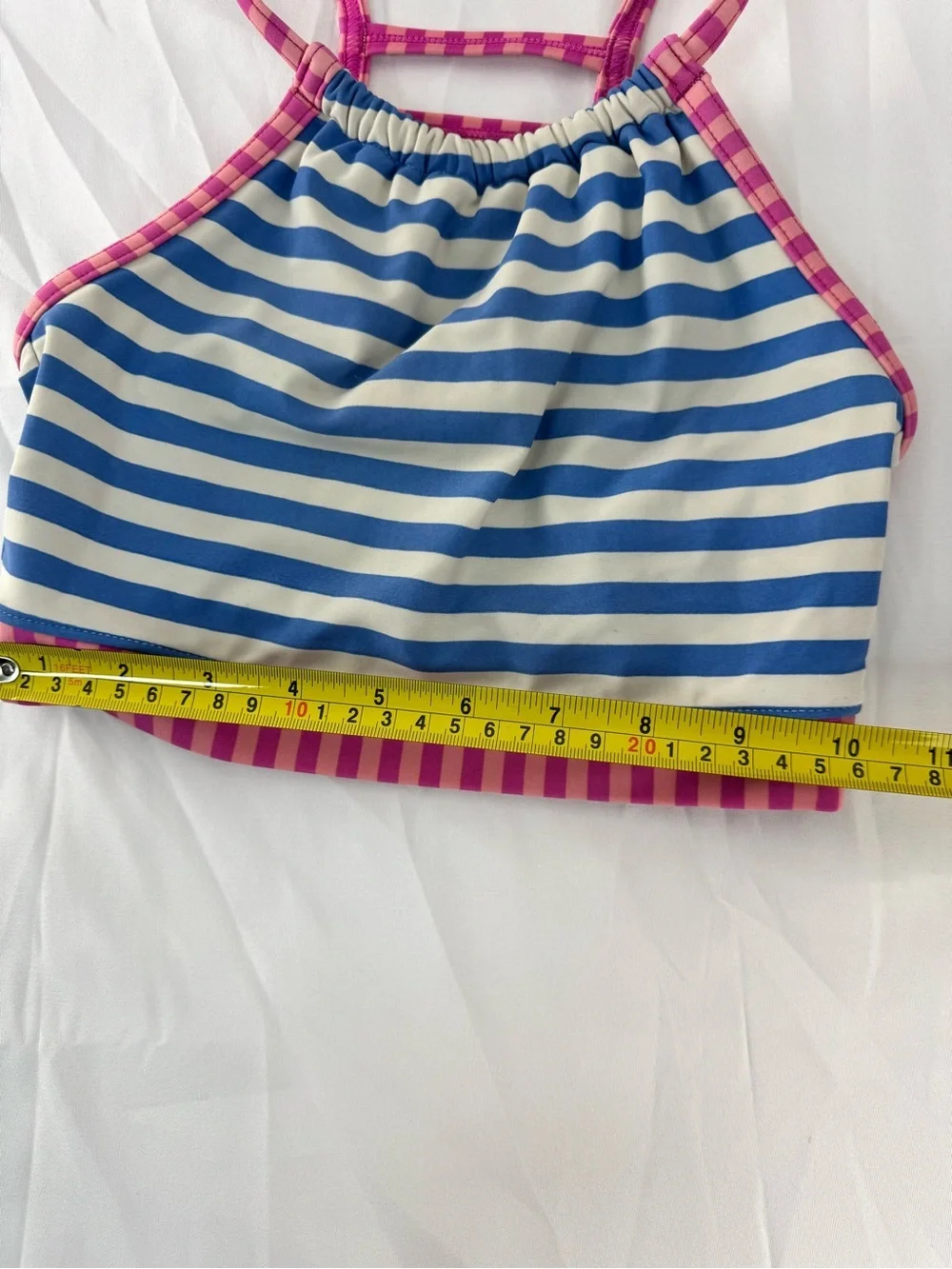 Matilda Jane Blue and Pink Striped Kids Swim Top 435